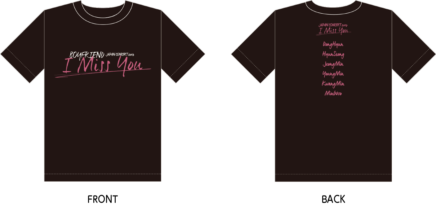BOYFRIEND JAPAN CONCERT 2017『I Miss You』Tシャツ