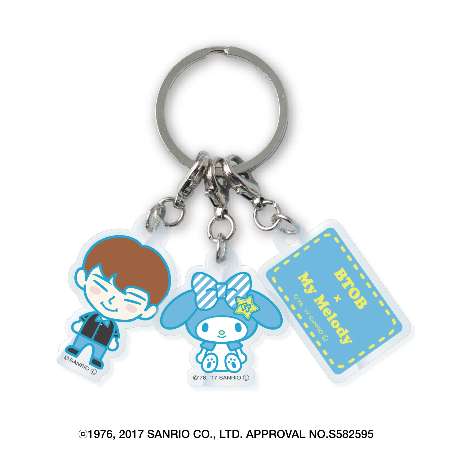 【BTOB × マイメロディ コラボグッズ第一弾】アクリル3連キーホルダー(全7種・メンバー別)