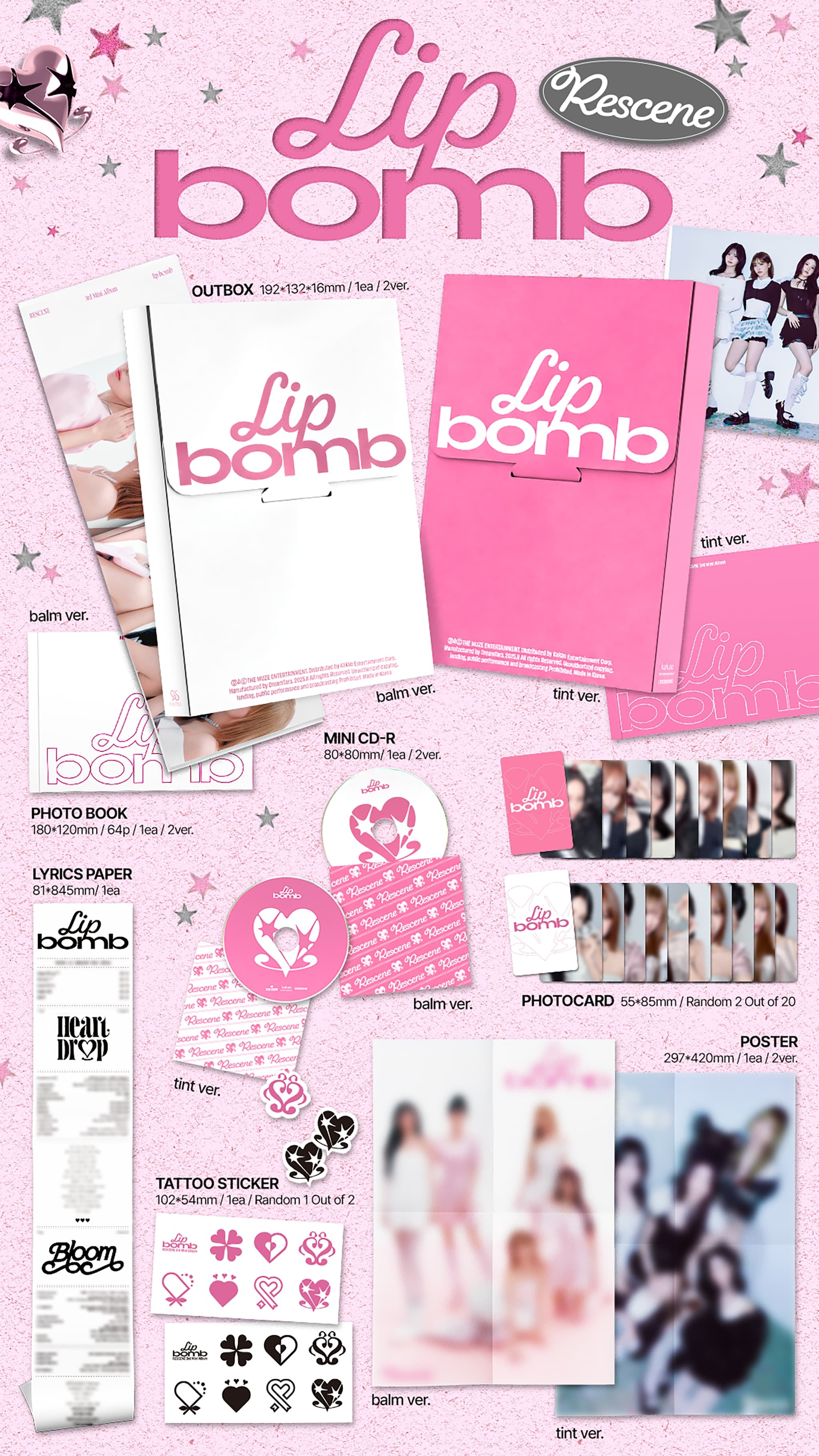 【RESCENE】3rd Mini Album [lipbomb]韓国式サイン会抽選対象商品
