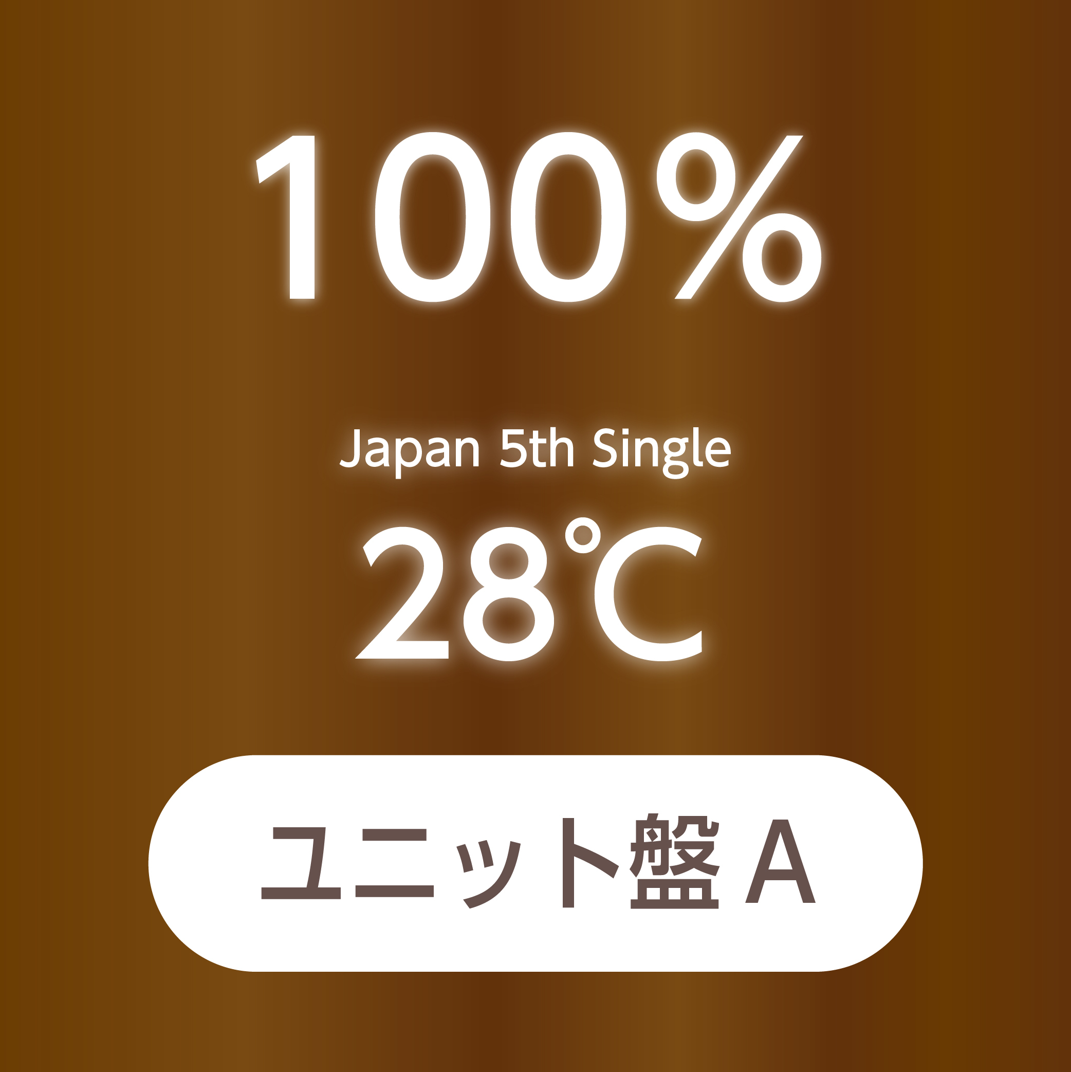 100% Japan 5th Single『28℃』ユニット盤A【予約(クレジット決済のみ)】