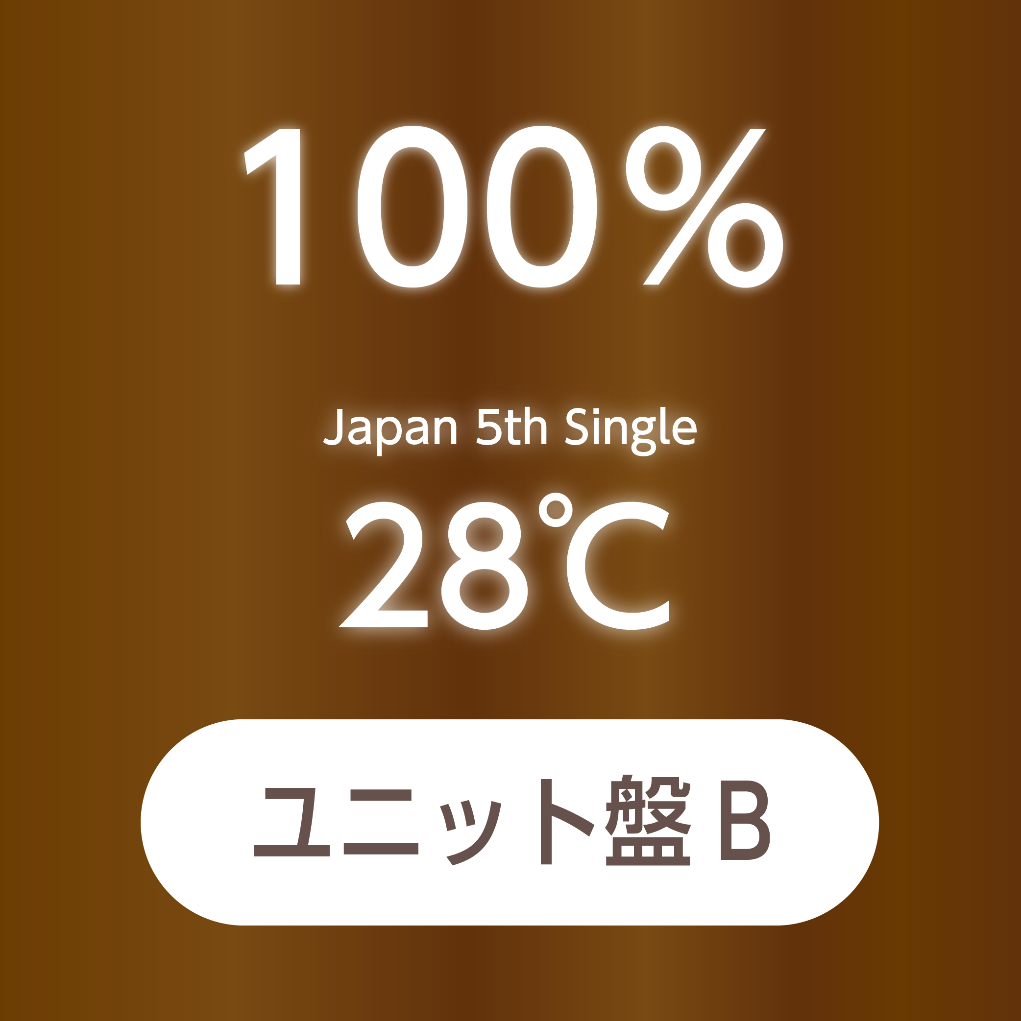 100% Japan 5th Single『28℃』ユニット盤B【予約(クレジット決済のみ)】