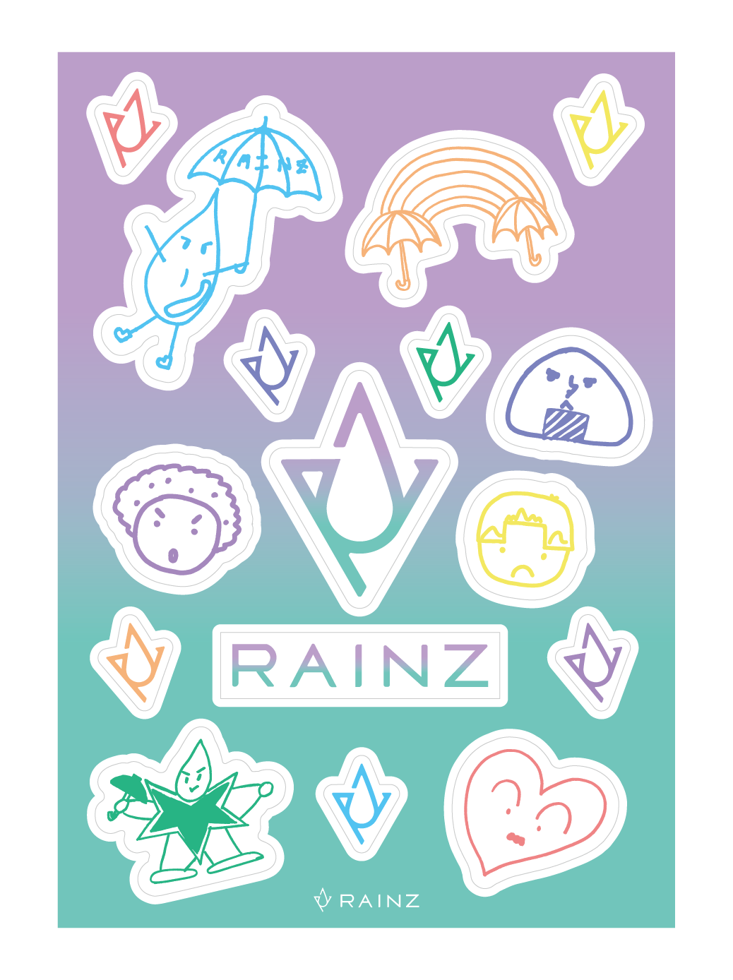 【RAINZ オフィシャルグッズ】クリアステッカー